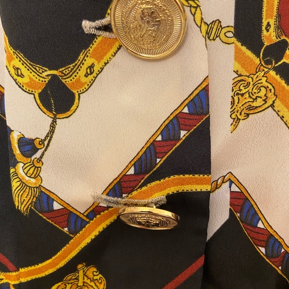 🧁ZARA floral Baroque chain patch work pleated dress- SZ: XS. NWOT - Picture 13 of 15